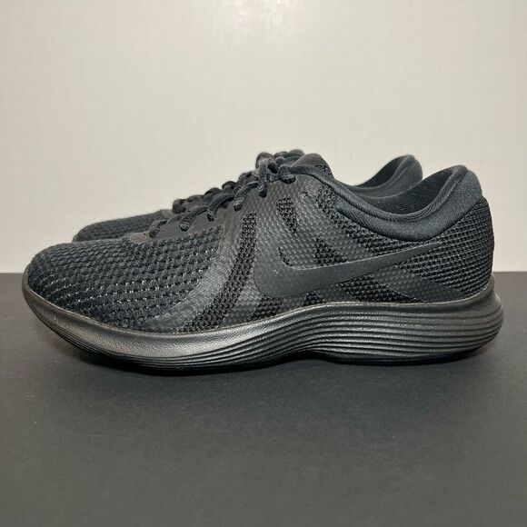 Womens NIKE Revolution 4 Triple Black Running Shoes / Size 6 - Picture 3 of 9